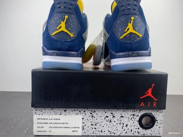 Cheap TBkick Retro Michigan Air Jordan AJ4-1036660 4 (PE) 0729